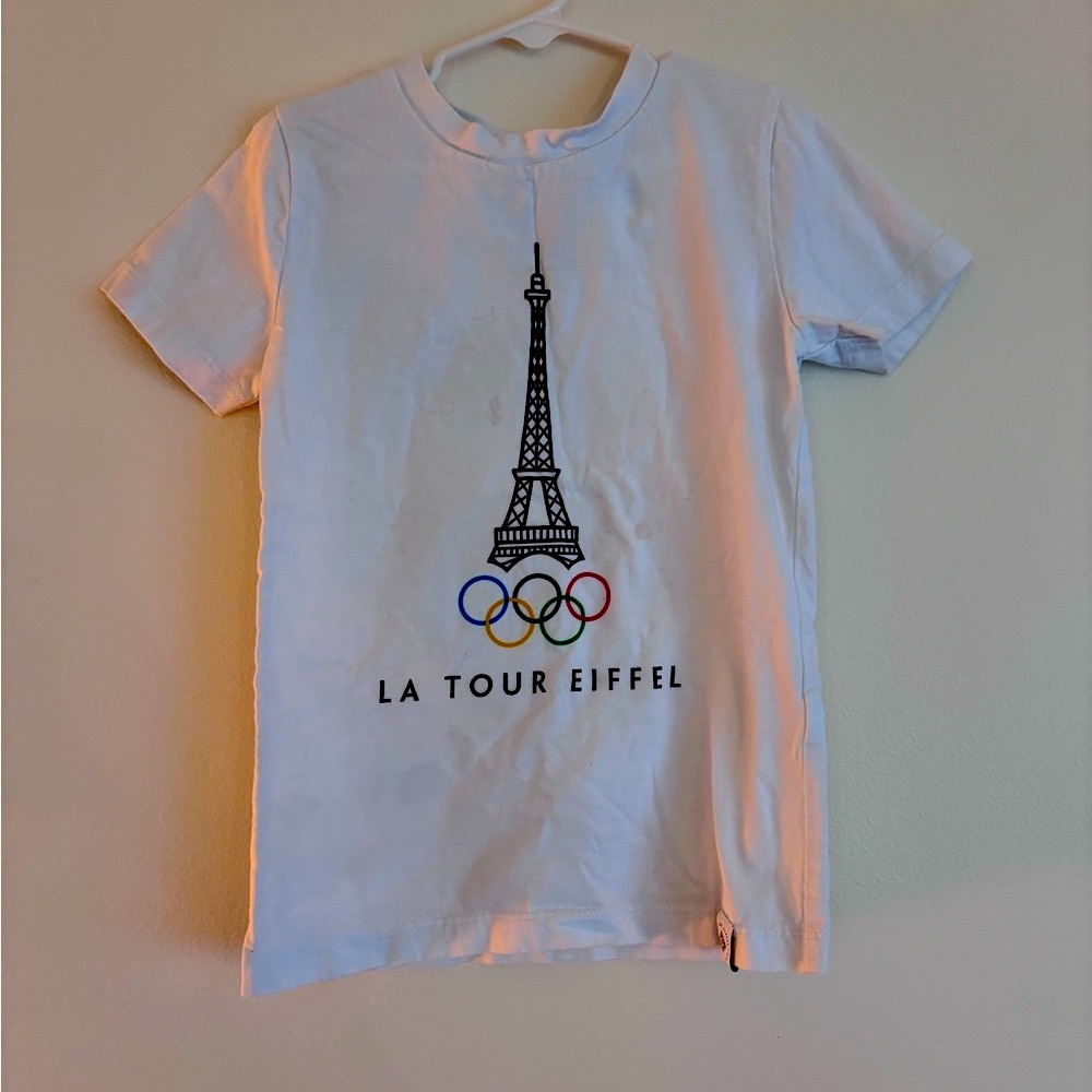 Paris Olympics Eiffel Tower Graphic White Tee